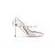 Silver Color Design Ladies Pointed Court High Heels Sandals Shoes Women Latest Heel