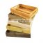 Rustic natural wood color large wooden gift crate for storage