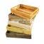 Rustic natural wood color large wooden gift crate for storage