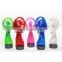 Funny Colorful Portable Handhold Water Spray Mini Fan for Promotions