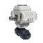 UPVC 2 inch Two Ways Motorized Electric Ball Valve Double Union Fitting Modulating Type 4-20mA