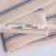 Stock small MOQ yarn dyed plain fabric cotton linen blended stripe fabric