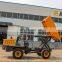 Scissor lift 4*4 Mini wheel Tractor dumper for Palm Fruit transport for mud road using