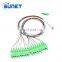 Factory cheap price 1 2 1x2 1x4 1x8 1x16 2x8 2 way gpon 1xn steel tube type  micro sc apc fiber optic  plc splitter