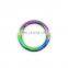 Nickel Free Rainbow Color Metal O Rings Belt Buckle For Clothes