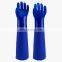 66 cm Long Sleeve Waterproof Rubber Dots On Palm PVC Work Gloves Fishing Gloves