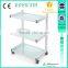 beauty salon spa equipment glass shelf trolley medical massage trolley wholesale