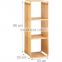 Creative Design High Quality Bathroom Living Room Square Cube Bamboo Storage Shelf