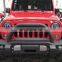 Steel front bumper with bull bar or without bull bar for jeep wrangler JK 2007-2017 4x4 offroad accessories