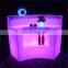 portable led bar counter luminous round juice outdoor furniture led lighted bar counter table chair for sale