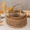 Hot Selling 3 Tiers Round Seagrass Hanging Fruit Seagrass Basket Decor Storage Basket Cheap Wholesale