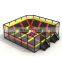 Factory adult kids ninja course big indoor trampoline park equipment with foam pit