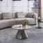 Tiptop Living Room Furniture Sets Marble Coffee Table Stainless Steel Round End Table Luxury Modern Coffee Table for Sale