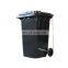 Manufacturer cheap price 240l recycle plastic waste bins dustbin black garbage bin outdoor trash can with foot pedal