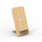 Multifunctional 10 W Eco-Friendly Bamboo Wood Wireless Phone Charger Stand with Fast Wireless Charging Includes Phone Holder