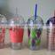 450ml Plastic tumbler Juice Cup/Mug BSCI approval double wall PS/AS