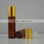 cosmetic packaging 10ml amber lip balm containers roll on glass bottles