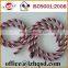 3 strands twisted red cotton rope