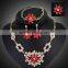 Women Bridal Wedding Jewelry Sets Charm Crystal Flower Pendant Jewelry Sets Shininy Bijoux Femme 2016