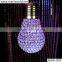 crystal hanging lamp bulb for wedding decoration crystal led RGB chandelier lighting for wedding decoration (MHD-001)