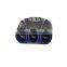 3 Ways Multi Car Auto Cigarette Lighter Sockets Splitter USB Power Adapter Charger For Iphone Samsung Mobile Phone T2