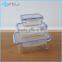 Set of 3pcs Microwavable Clear High Borosilicate Glass Food Container