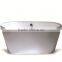 rectangular hot Free standing long lasting surface modern design acrylic small deep bathtub classical bathtub