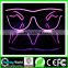 Halloween OEM/ODM sound activated el wire sunglasses