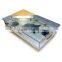 2015 hot sale and manufacture Acrylic coffee table fish tank with Poster Pasted on Back Board