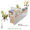 Metal leg office furniture 4-person computer workstation