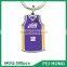 Wholesale bulk digital printing metal basketball jersey t shirt keychain
