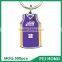 China Supplier metal two sided souvenir sports jersey custom keychain