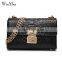 3D Crocodile Women leather Shoulder Bag Chain Crossbody Sling Bag