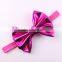 Newest Baby Messy Metallic Colors Bowknot Big Bow Hairband Kids Headband Turban Stretch