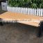 Backless outdoor wooden bench cast aluminum bench outdoor