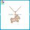 Rotating lover pearls square pendants jewelry necklace with pendant