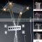 dual rain and waterfall shower system multi function led shower faucet set with 5 way shower diverter