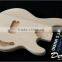 MX888 Hi Quality Diy Mahigany Wood Unfinished Electric Bass Guitar Kits 4 strings