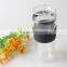 Promotional New Design Clear Mouth Blown Double Wall Glass Coffee Cup With Lid & Sleeve