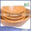 Set of 5 Stackable Bowls Home Bamboo Salad Bowl Set