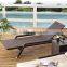 Luxury P.E rattan pool sunbed - Gerneral use outdoor rattan wicker sun lounger