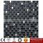 IMARK Mixed Black and Gray Color Crystal Glass Mosaic Tiles and Electroplated Glass Mosaic Tiles Code IXGM8-075