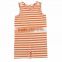 Wholesale 2016 popular high quality soft cotton strip fabric baby lime striped romper for baby girls