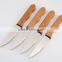 3cr13 stainless steel rubber wooden handle steak knife set steak knife wood handle