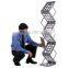 Collapsible perforated metal A4 size brochure holder