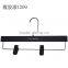 Black Bottom With Clips High Quality Plastic Rubberized Pants Hanger