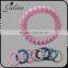 Elastic Circle Hair Tie Ponytail Holder Band Multi Color Telephone Wire Cord Elastic Head Tie Hair Band Color Random FHHTA0022