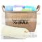 Sturdy Waterproof Jute Canvas Storage Organizer Basket / Tote Bag for Food Toy