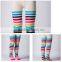 The rainbow stripe tights thick rainbow knee high socks