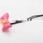 Wholesale Kids Accessory Candy pink Cute round ball Hair Ties With cellulose acetate butterfly bow knot Beads Decorative